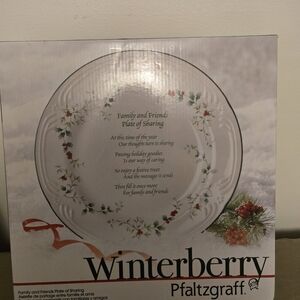 Pfaltzgraff Winterberry Plate with Red and Green Design